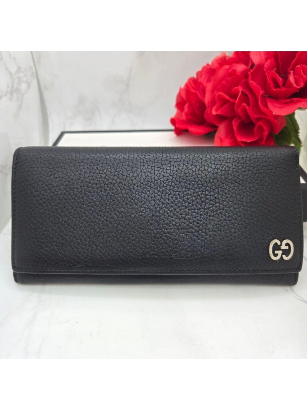 ★SOLD★ Gucci Wallet Interlocking GG Black - Picture 1 of 15
